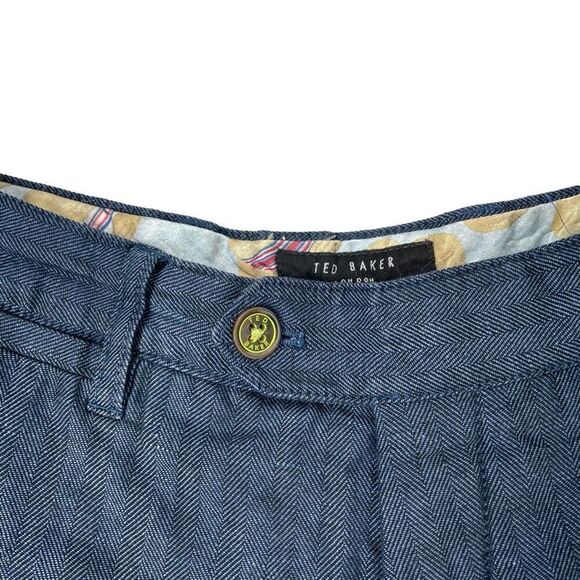 Ted Baker Brektro linen blend pants Size‎ 32R navy blue - Picture 4 of 11